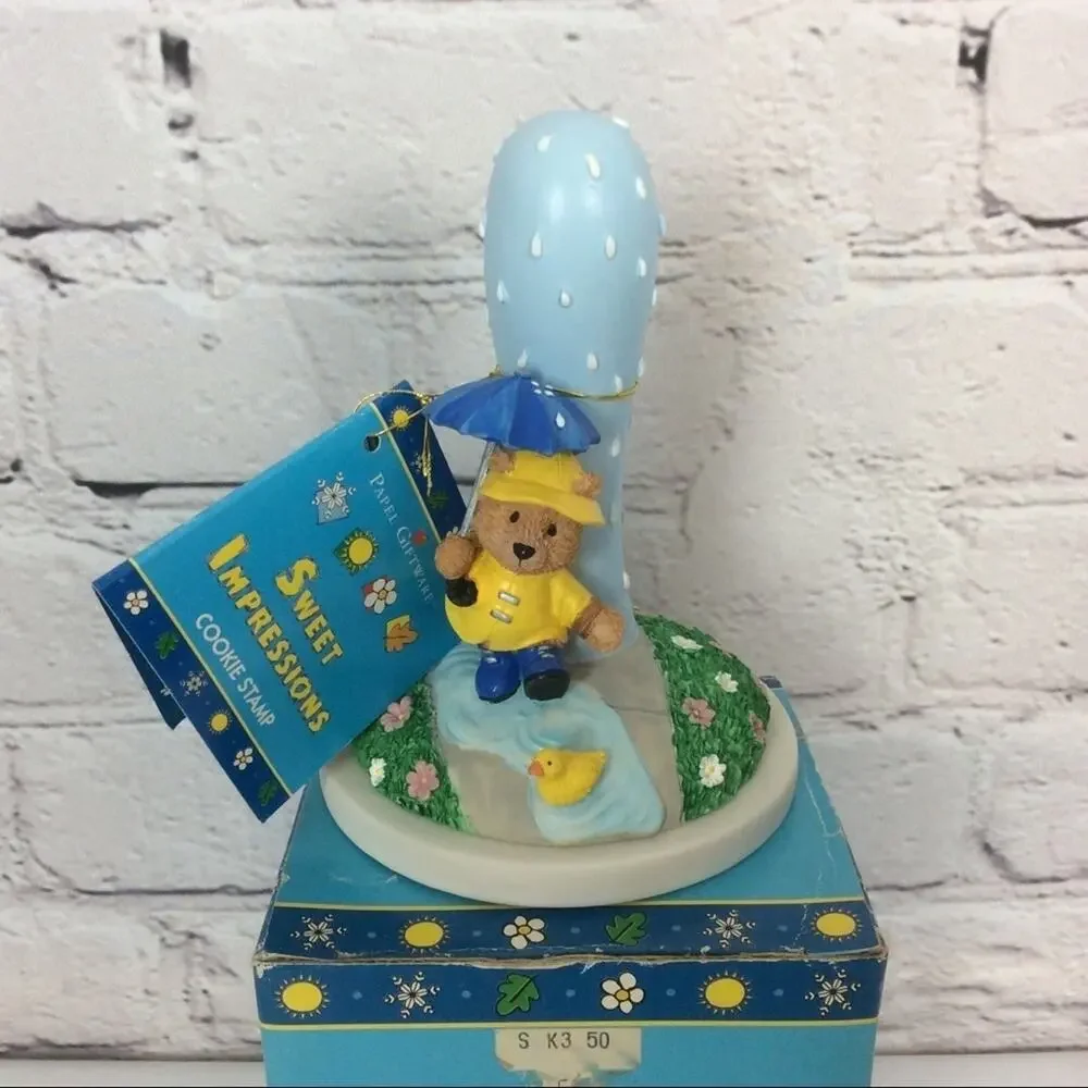 Sweet Impressions Cookie Stamp Bear w/Umbrella Baking Birthday Party Baby Shower